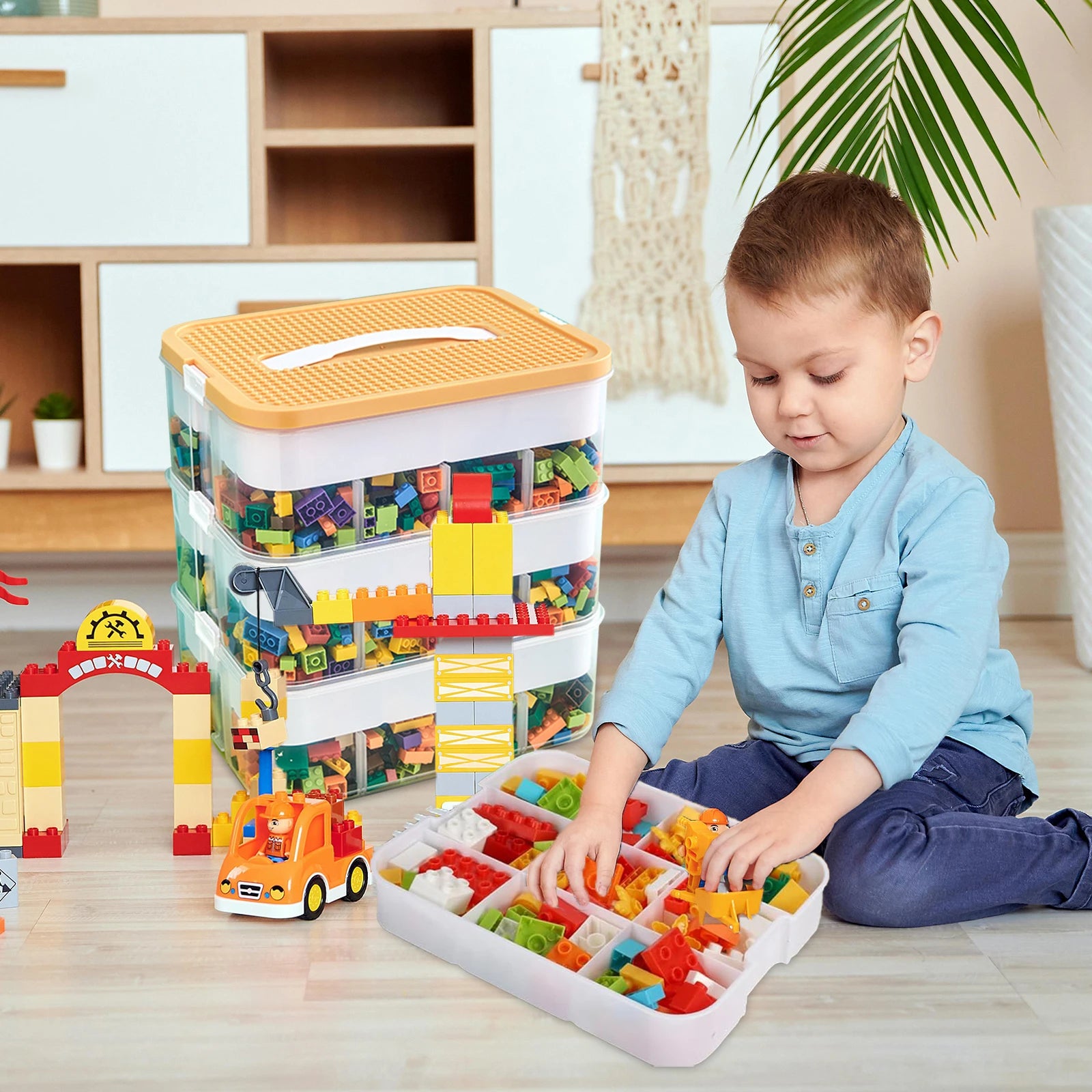 Boîtes de rangement empilables à 3 niveaux