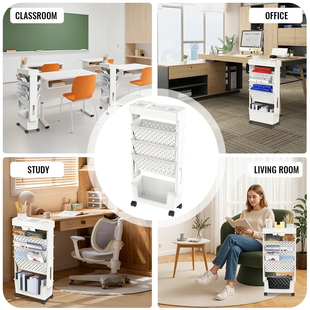 Chariot de rangement mobile multi-niveaux