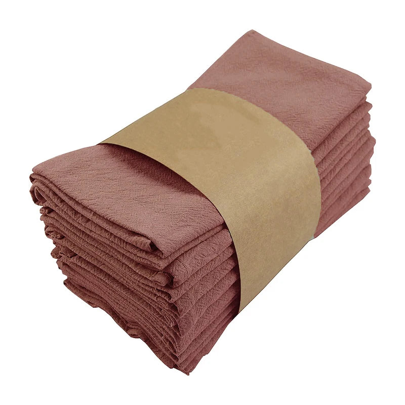 Serviettes de table en tissu absorbant plissé