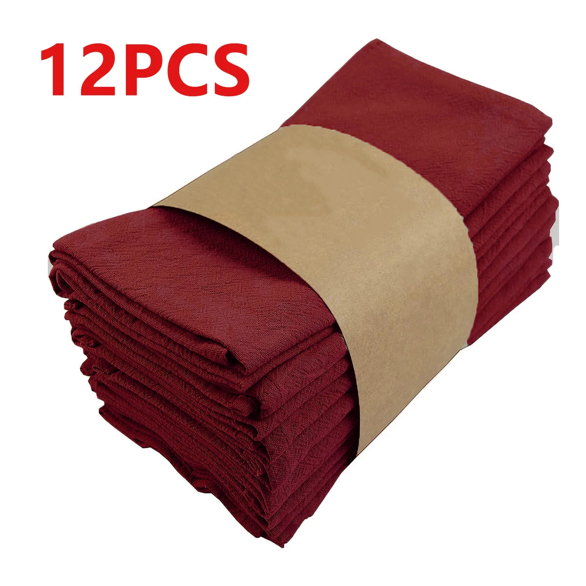 Serviettes de table en tissu absorbant plissé