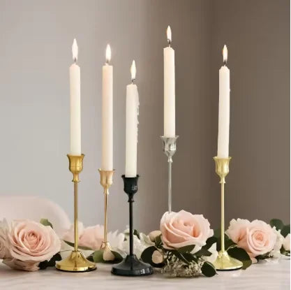 Bougeoirs métal style européen (lot de 3)