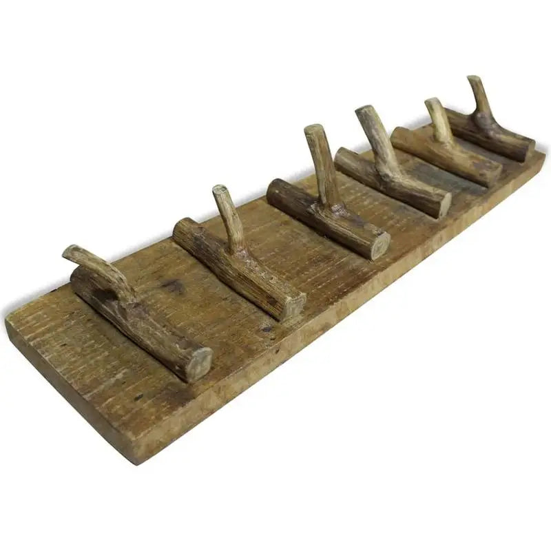 Porte-manteau rustique en bois 60x15cm