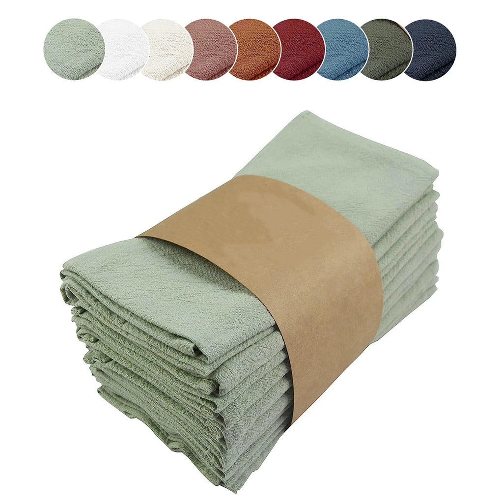 Serviettes de table en tissu absorbant plissé