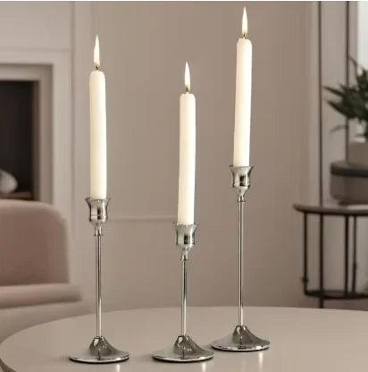 Bougeoirs métal style européen (lot de 3)