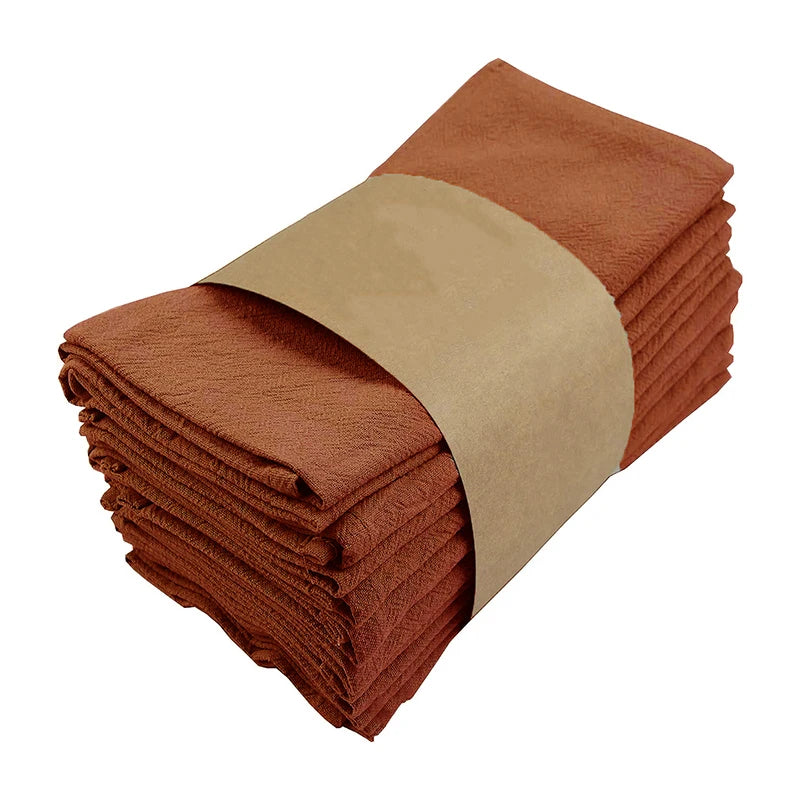 Serviettes de table en tissu absorbant plissé