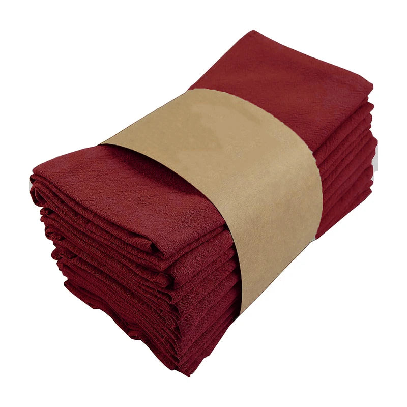 Serviettes de table en tissu absorbant plissé
