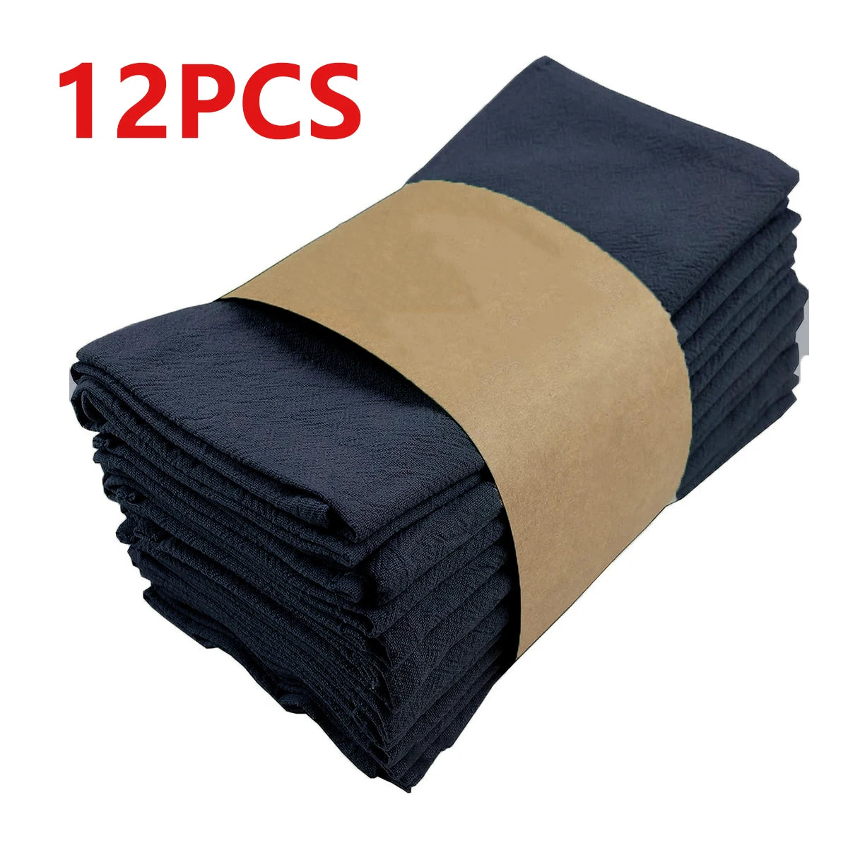 Serviettes de table en tissu absorbant plissé