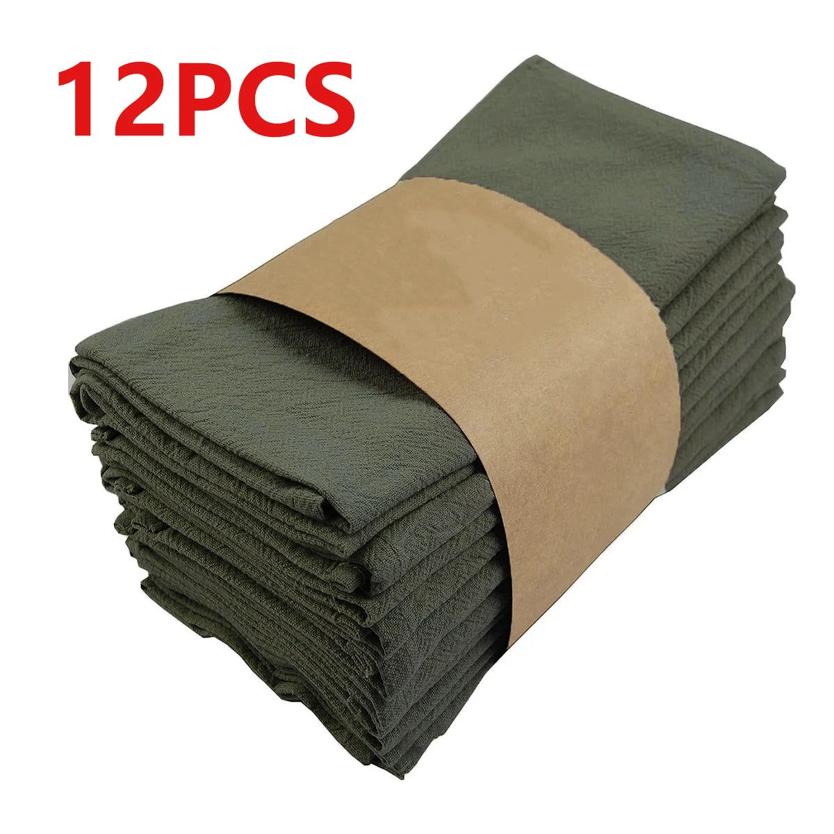 Serviettes de table en tissu absorbant plissé