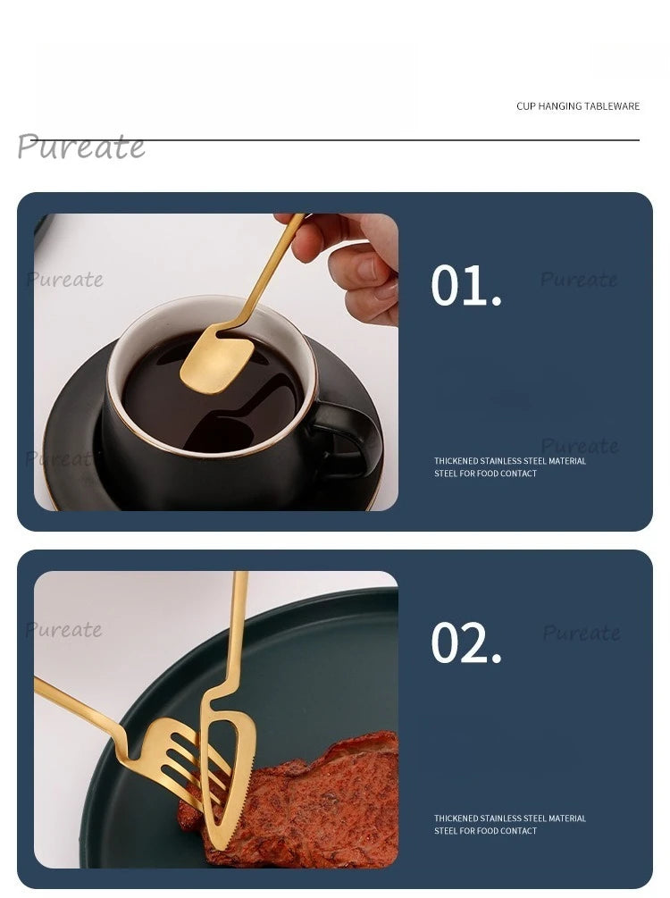 Ensemble de couverts en acier inoxydable (5 pièces)