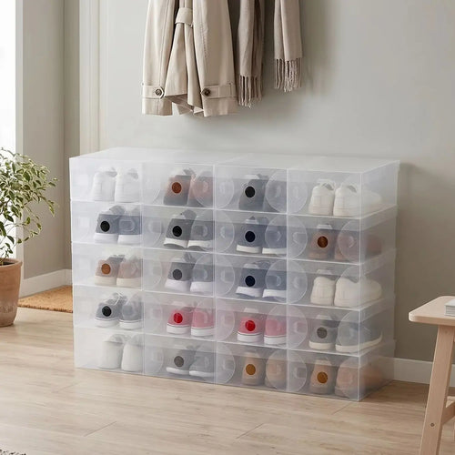 Boîtes à chaussures empilables transparentes (lot de 20)
