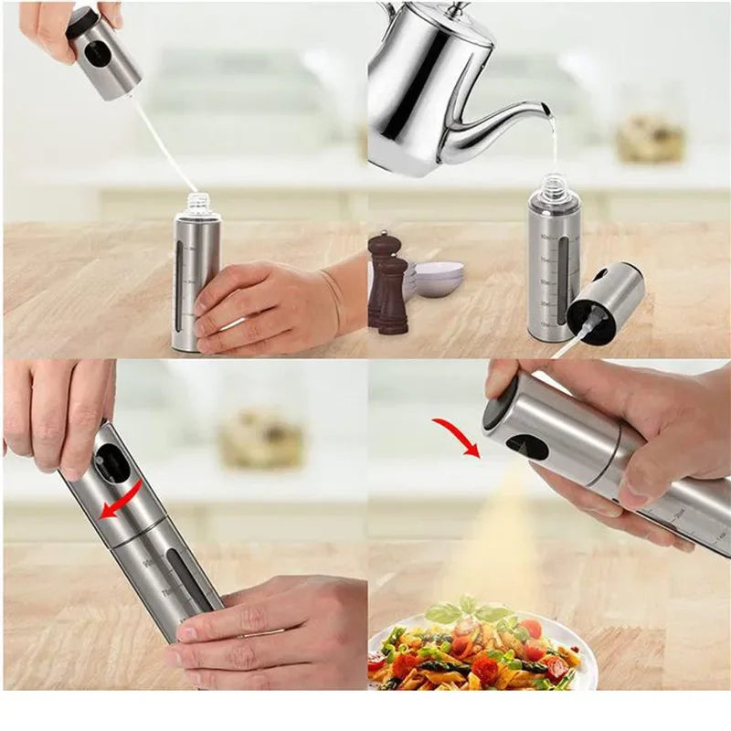 Vaporisateur d'huile inox ultra-resistant.