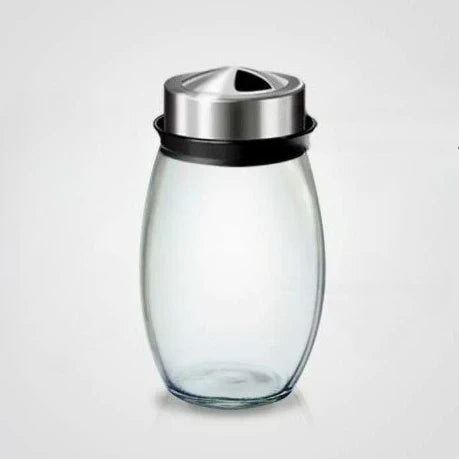 Support de rangement condiments rotatif en verre