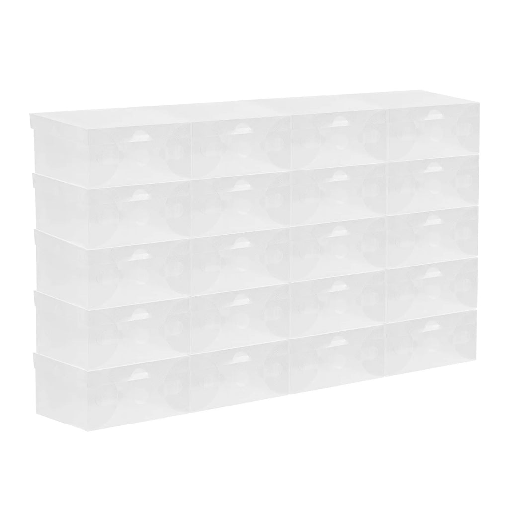 Boîtes à chaussures empilables transparentes (lot de 20)