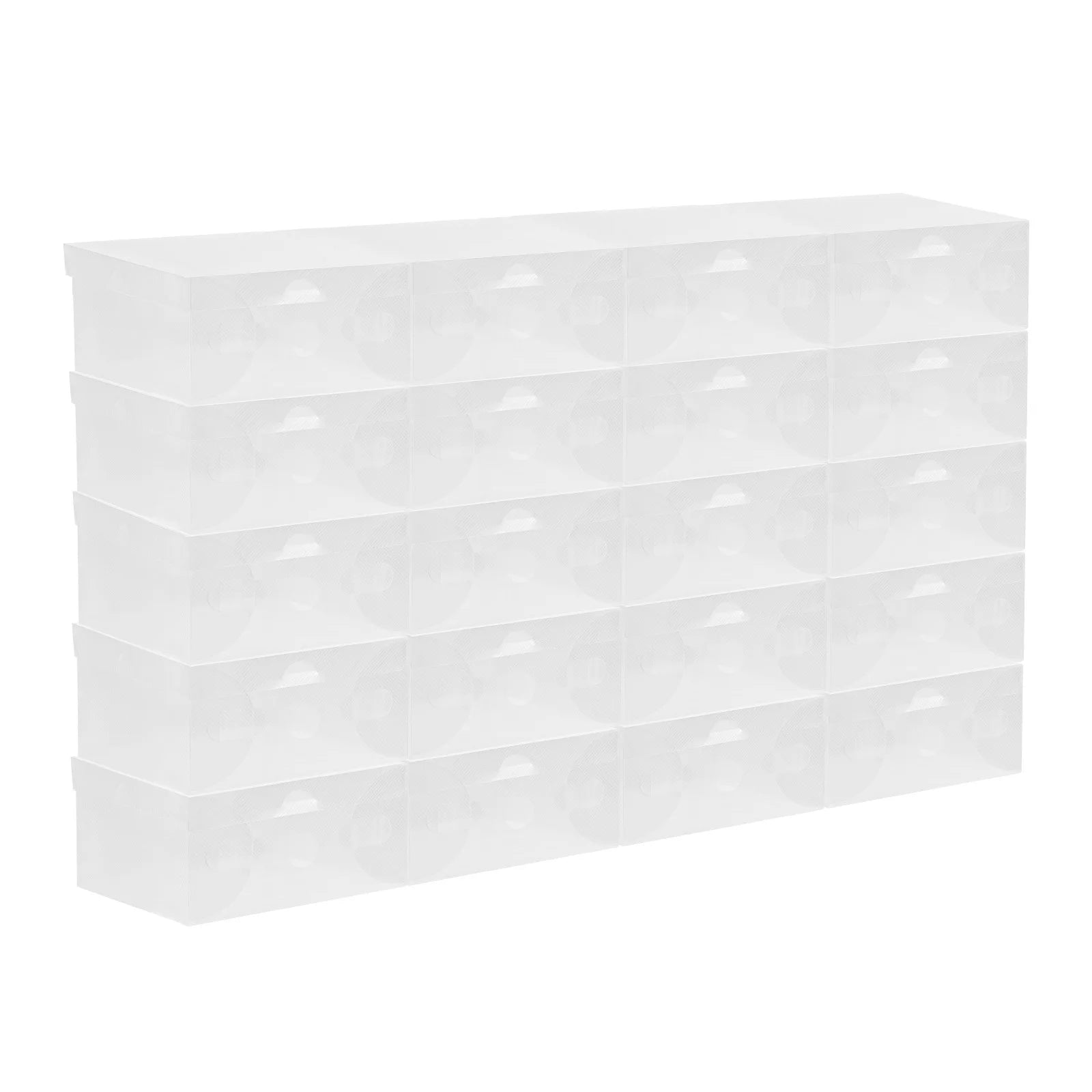 Boîtes à chaussures empilables transparentes (lot de 20)