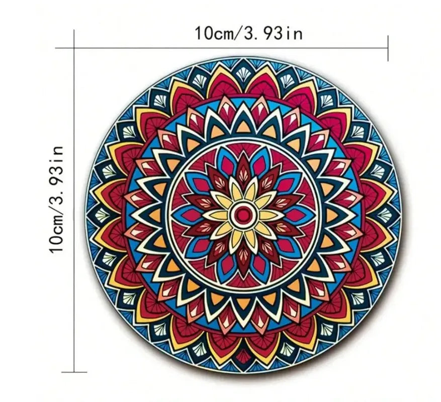 Sous-verres en bois Mandala gravés au laser (lot de 8)
