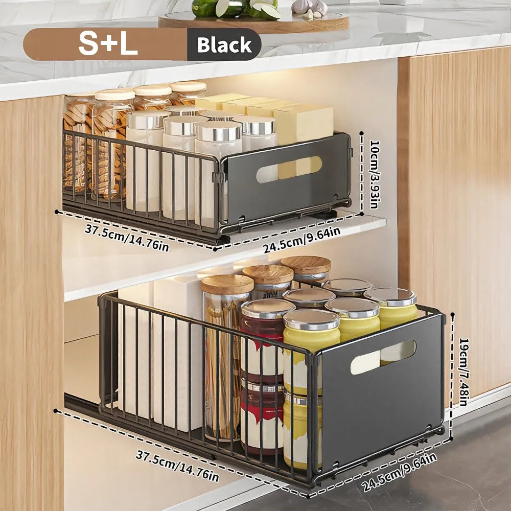 Étagère de rangement coulissante organiseur de placard