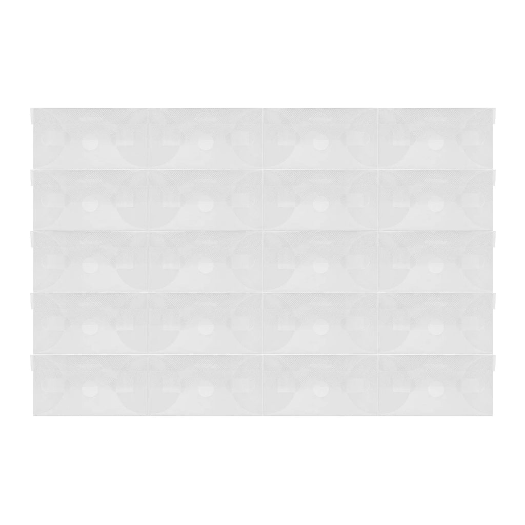 Boîtes à chaussures empilables transparentes (lot de 20)