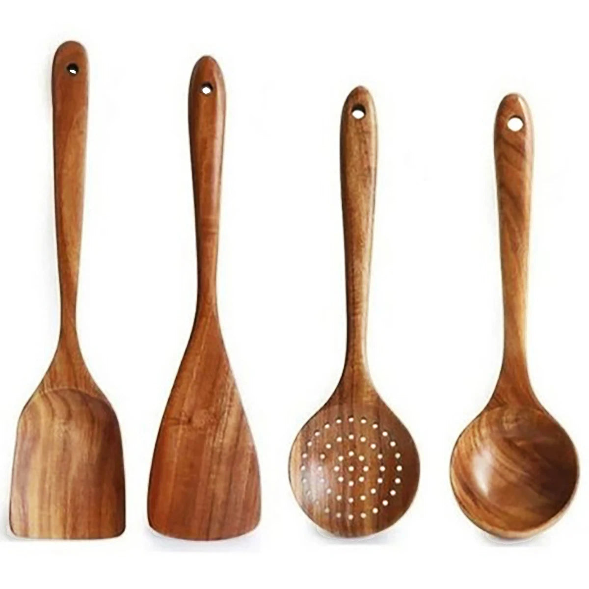 Ensemble ustensiles pâtisserie en bois avec seau de rangement