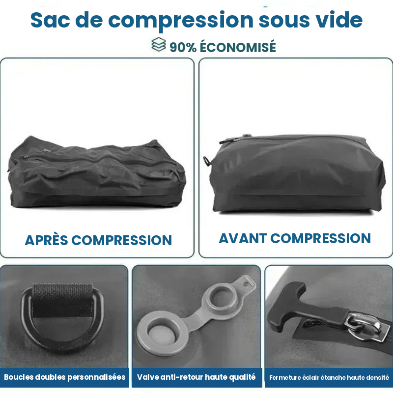 Sac de compression sous vide 17L avec pompe