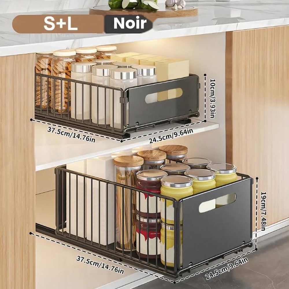Étagère de rangement coulissante organiseur de placard