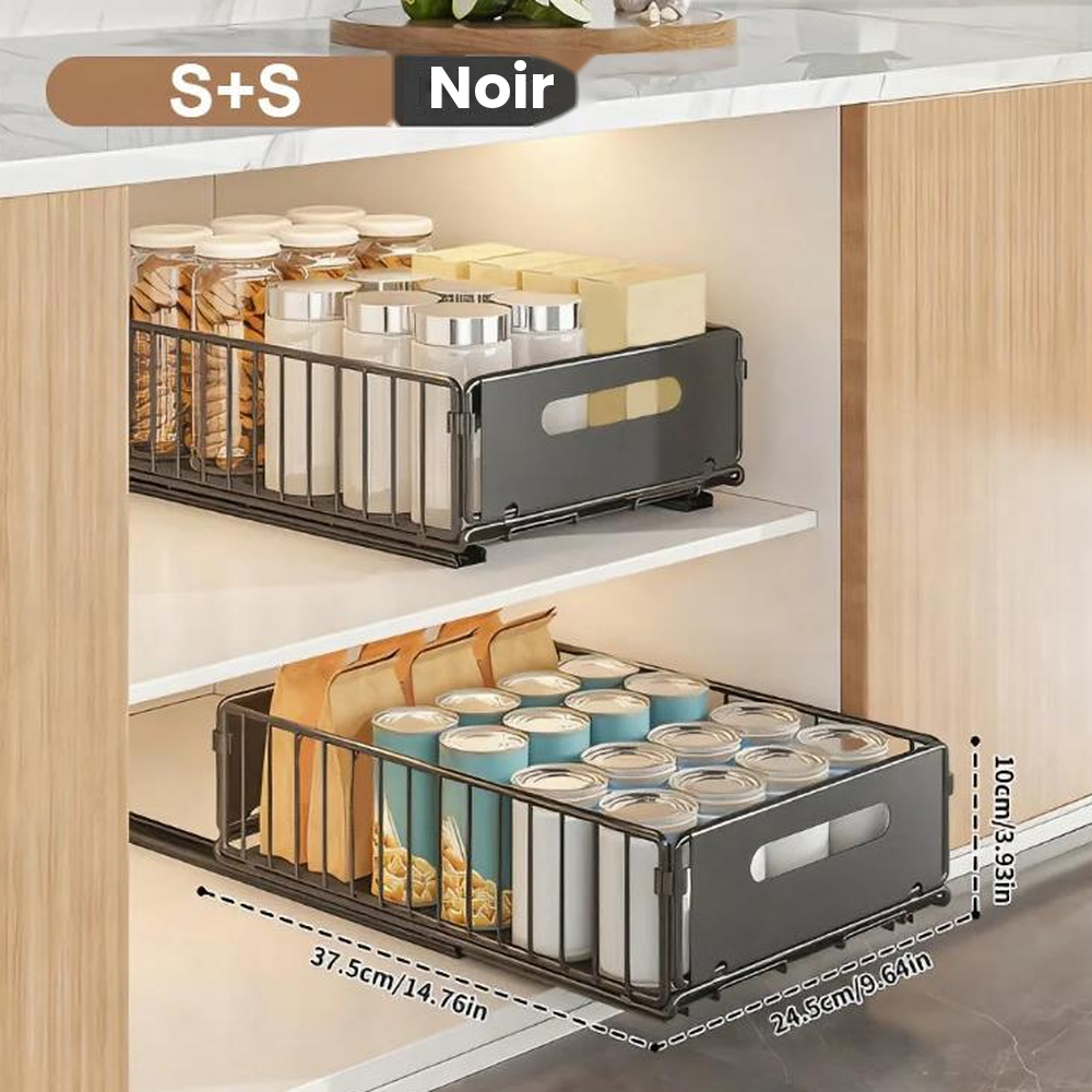 Étagère de rangement coulissante organiseur de placard